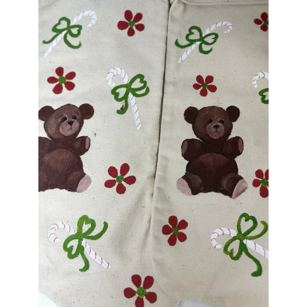 Vintage Handmade Christmas Stockings Teddy Bear